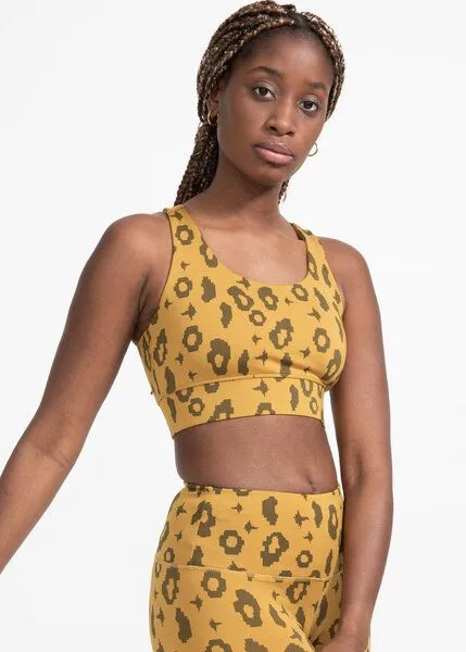 boochen boochen Sport BH Ubud mit Leopard Print, Yellow leopard, – Produktbild 3 von 4