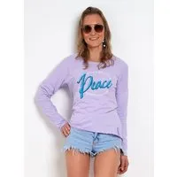 SPARKLES OF LIGHT SPARKLES OF LIGHT Yoga Shirt | PEACE WITH ME & YOU, Lila, – Produktbild 1 von 1