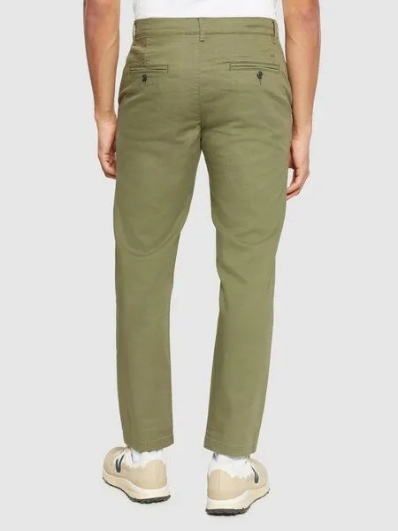KnowledgeCotton Apparel KnowledgeCotton Apparel Canvas Hose CHUCK aus Bio-Baumwolle, Grün (burned olive), – Produktbild 3 von 4