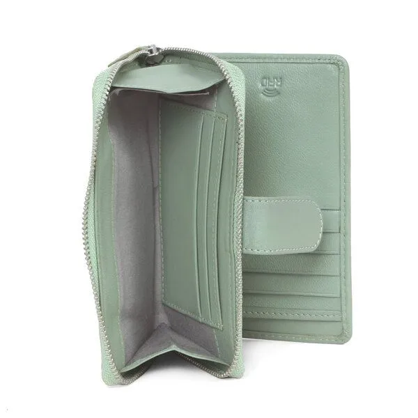 Vargu Vargu Echtleder Geldbörse MASIN 3, Sage green, – Produktbild 4 von 4