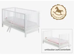Pinolino Pinolino Kinderbett, Buche massiv, weiß lackiert Liegefläche 70 x 140 cm – Produktbild 1 von 1