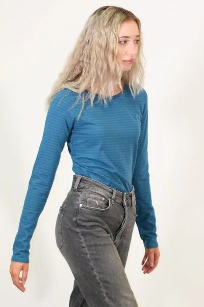 Frija Omina Frija Omina Bio Ringelshirt Ubu, Petrol / indico (blau), – Produktbild 2 von 4
