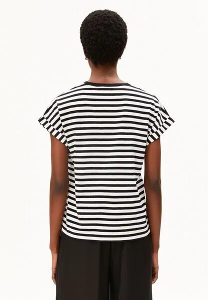 ARMEDANGELS ARMEDANGELS IDAARA STRIPE Damen Bio-Baumwoll Mix, White-black, – Produktbild 2 von 4