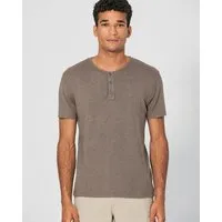 HempAge HempAge Herren Henley T-Shirt Hanf/Biobaumwolle, Dust(braun), – Produktbild 2 von 2