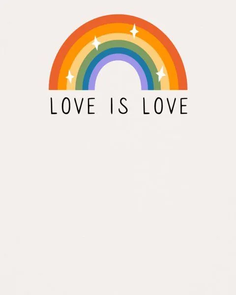 watapparel watapparel T-Shirt Unisex Love is Love, Off white, – Produktbild 3 von 4