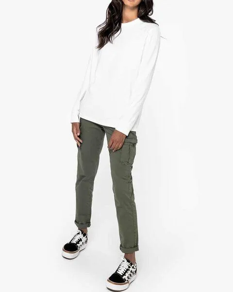 YTWOO YTWOO EcoSleeve Unisex Bio-Baumwolle Langarmshirt, Weiß, – Produktbild 2 von 4
