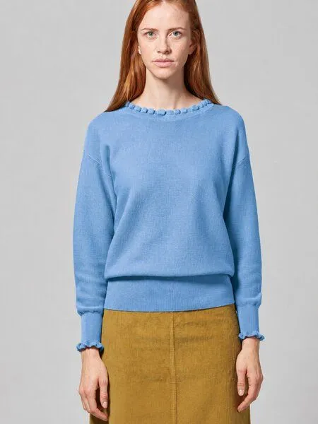 HempAge HempAge Edler Strickpullover Hanf/Biobaumwolle, Heaven(blau), – Produktbild 2 von 3