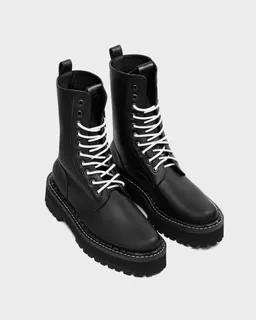 BOHEMA BOHEMA Herren vegan Schnürstiefel Combat Workers Schwarz – Produktbild 1 von 1