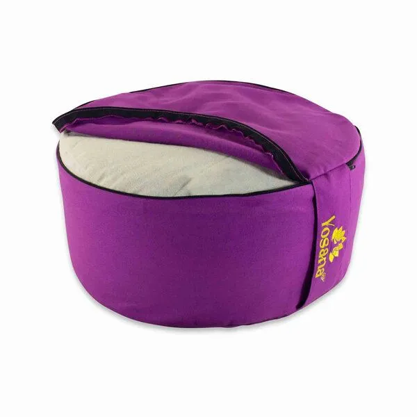 Yosana Yosana Yogakissen XL, 35cm rund, Meditationskissen mit Deutscher Bio-Dinkelspelzen Füllung, Lavendel, – Produktbild 4 von 4