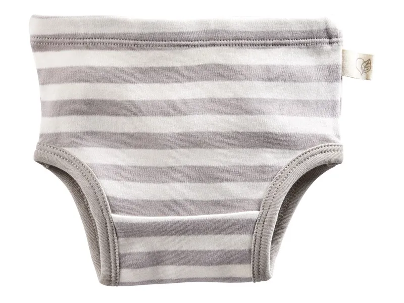 HANS NATUR Kinder Slip Bio-Baumwolle grau-off white Gr.86/92, Mehrfarbig, – Produktbild 1 von 2