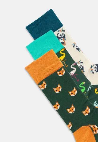 DillySocks DillySocks Socken „Wondrous Wildlife“, Creme, dunkelgrün, dunkelgrau, weiß, grün, orange, gelb, – Produktbild 4 von 4