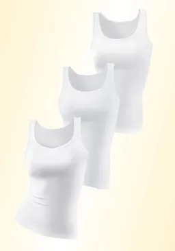petite fleur by Lascana Achselhemd weiß – Produktbild 1 von 1