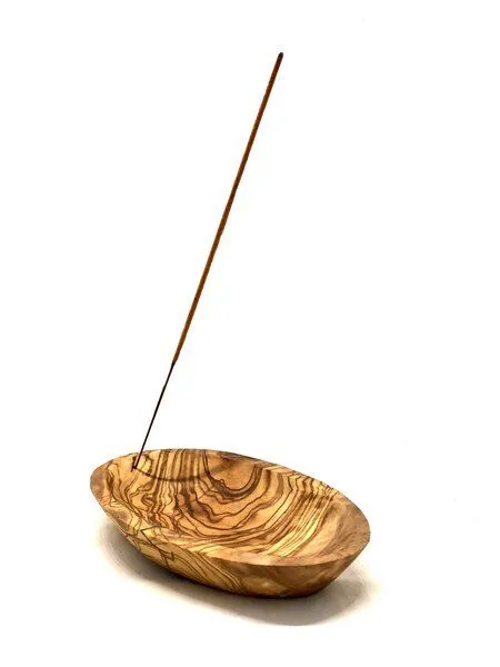 Olivenholz erleben Olivenholz erleben Räucherschale oval glatt 16cm, rustikal 16 cm oder oval 25 cm aus Olivenholz – Produktbild 3 von 6