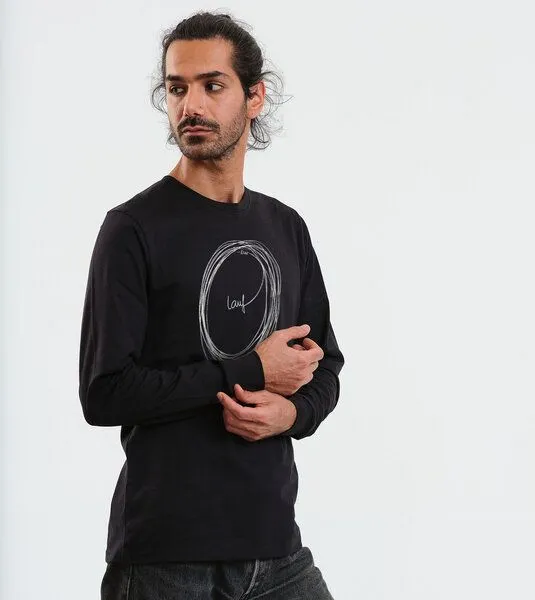 Gary Mash GARY MASH Langarmshirt Scott Kreislauf aus Biobaumwolle, Schwarz, – Produktbild 3 von 3