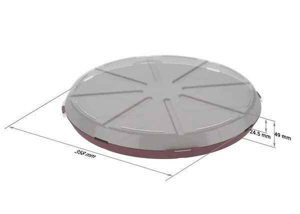 REuse REuse Pizzabox Verpackung - Essensbehälter, Rot transparent, – Produktbild 4 von 4