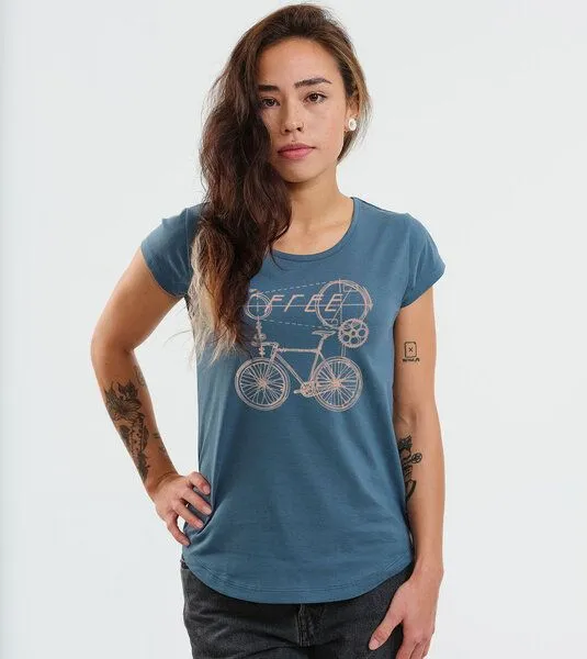 Gary Mash GARY MASH Shirt Asheville Freecycle#1 aus Bio-Baumwolle, Petrol, – Produktbild 2 von 2