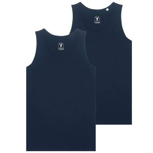 YTWOO YTWOO 2x Regular Herren Tanktop, Navy, – Produktbild 1 von 2