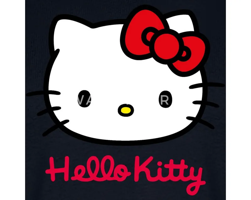Spreadshirt T-Shirt Hello Kitty Klassisch Mit Schriftzug Männer Premium T-Shirt (1-tlg) Normaler Schnitt für optimale Passform, Blau, – Produktbild 2 von 4