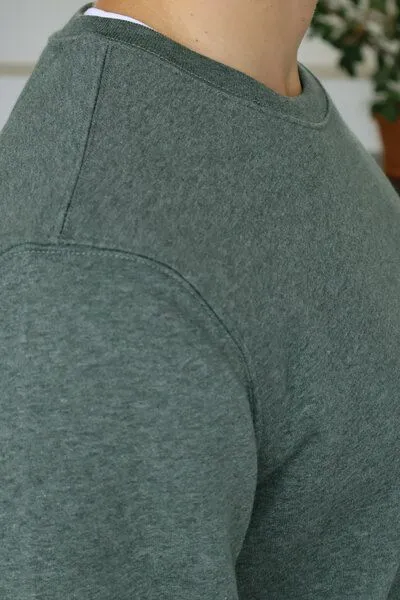 Kultgut Kultgut Pro Earth - Biofair - Supersoft Sweatshirtpullover / Meliert, Naturgrünmeliert, – Produktbild 4 von 4