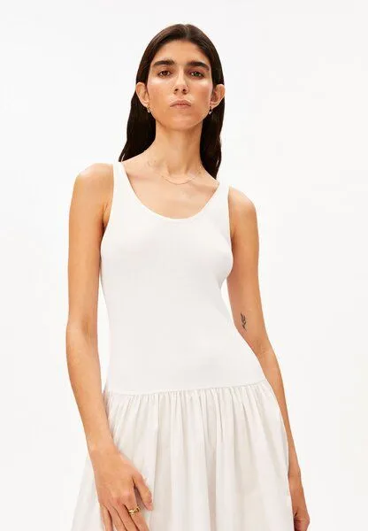 ARMEDANGELS ARMEDANGELS RIB Damen Kleid aus Bio-Baumwoll Mix, White, – Produktbild 1 von 4
