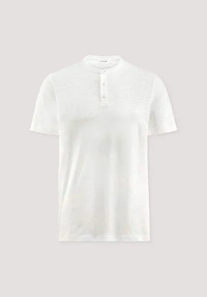 hessnatur hessnatur Henley Shirt Regular aus Bio-Baumwolle und Leinen, Naturweiss, – Produktbild 4 von 4