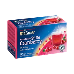 Meßmer Meßmer Kanadische Süße Cranberry, Früchtetee, Teebeutel im Kuvert, 2. Entnahmefach/displaytauglich, 45g – Produktbild 1 von 1