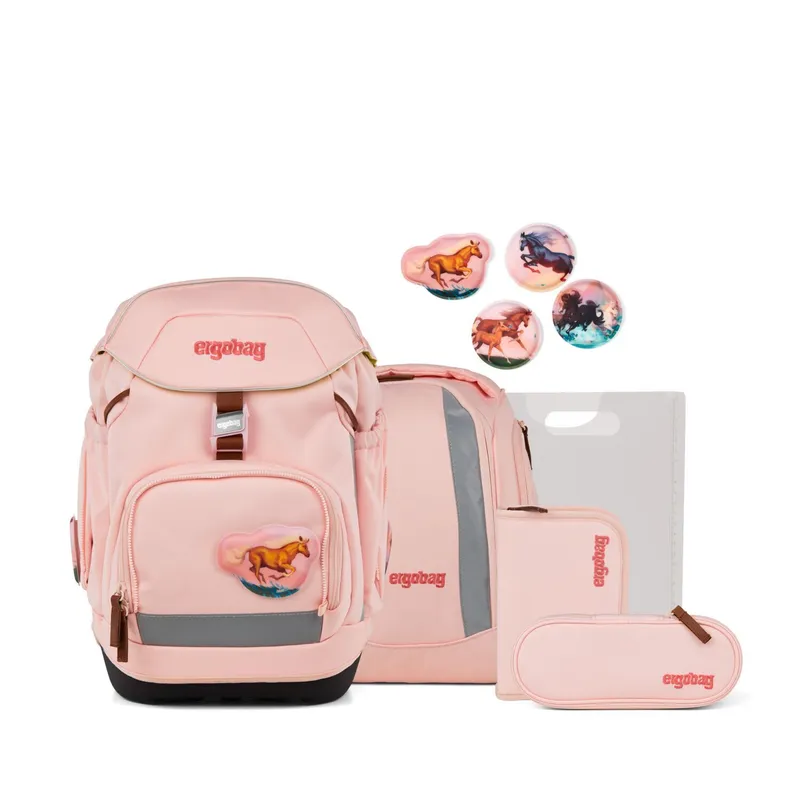 Ergobag Ergobag pack Nordic Horizon Schulranzen, 6-teiliges Set, UnzähmBär, Pink, – Produktbild 1 von 1