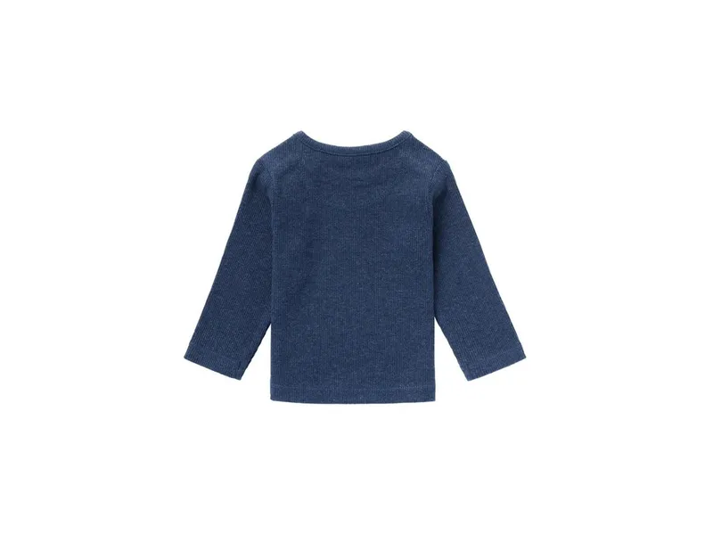 Noppies Langarmshirt Natal navy melange rip Gr. 68, Blau, – Produktbild 2 von 2