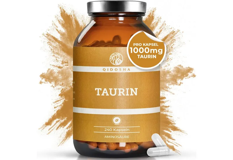 QIDOSHA L-Taurin Kapseln 1000 mg Hartkapsel, 269.3 g, Taurin Supplement – Produktbild 1 von 5