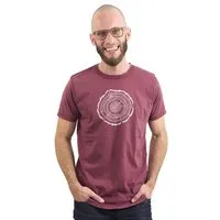 Life Tree Life-Tree Shirt aus Biobaumwolle Fairwear für Herren "Treeslice" in Washed White/Blue/Red/Green, Rot, – Produktbild 1 von 1