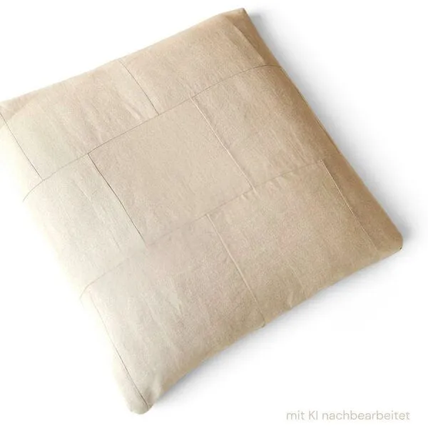 körber mode körber mode Kissenbezug 80x80 reiner Hanf aus Europa, ungebleicht Natur pur – Produktbild 2 von 2
