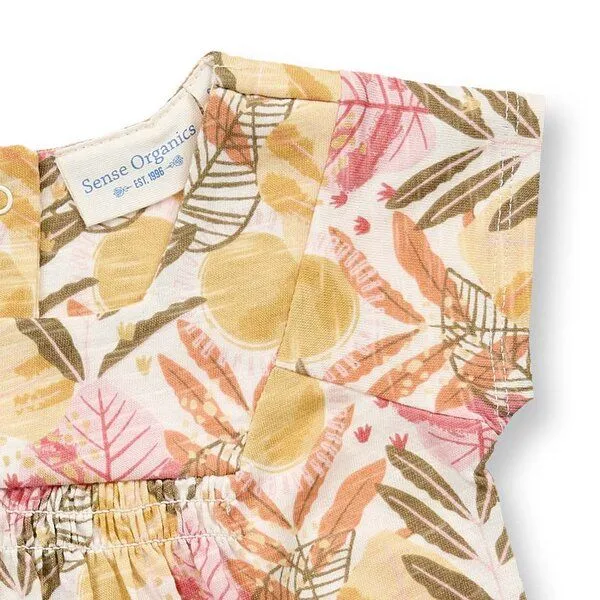 Sense Organics Sense Organics Baby Tunika mit Blätter-Druck, Modell IRMA, Tropenblätterdruck, – Produktbild 3 von 4