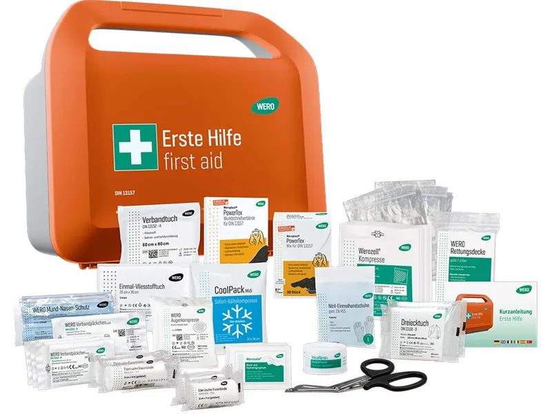 WERO WERO Erste-Hilfe-Koffer "Smart Case" DIN 13157, klein, mit PowerTex Pflaster – Produktbild 1 von 1