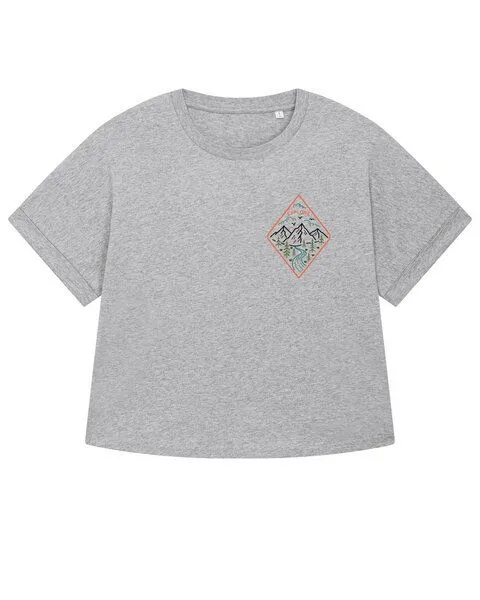 watapparel watapparel Oversize T-Shirt Frauen Explore, Heather grey, – Produktbild 1 von 2