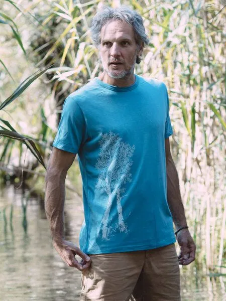 Life-Tree Life-Tree Fairwear Bambus Shirt Men Birke, Blau, – Produktbild 2 von 4