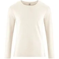 HempAge HempAge Herren Langarmshirt THC Line Hanf/Biobaumwolle, Offwhite (weiss), – Produktbild 1 von 2
