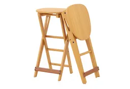COSTWAY COSTWAY Barhocker Bambus, Sitzhocker klappbar (2 Set), ohne Lehne, Sitzhöhe 61cm, 150kg – Produktbild 1 von 1