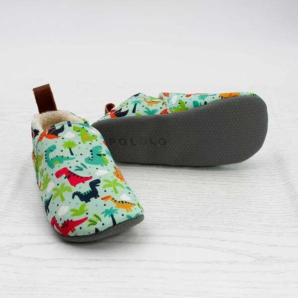Pololo Pololo Barfuß-Hausschuhe aus Seaqual Yarn, Futter aus Baumwolle (organic) vegan, Dino, – Produktbild 1 von 4
