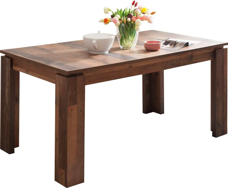 Home affaire Esstisch Tanum, Ausziehbarer Esszimmertisch 160-200 cm - Maße (B/T/H) 160/90/77 cm, Beige, – Produktbild 3 von 5