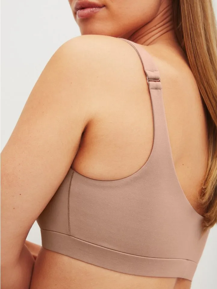 CALIDA CALIDA Bustier Natural Skin temperaturausgleichend, schnelltrocknend, Interlock, ohne Bügel, Braun, – Produktbild 5 von 5