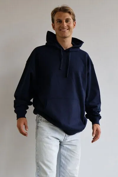 Kultgut Kultgut Biofair- SPORT ESSENTIALS HOODIE - Ultraweich / For all Day, Dunkelblau (nightblue), – Produktbild 2 von 4