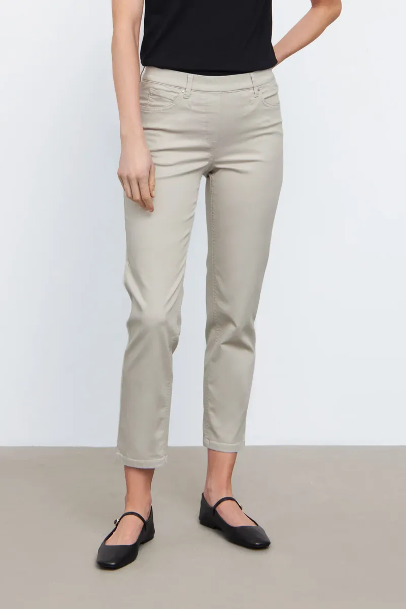 LAURIE LAURIE Damen vegan Hose Hannah Regular Extra Short Länge Grau Sand, Beige, – Produktbild 2 von 2
