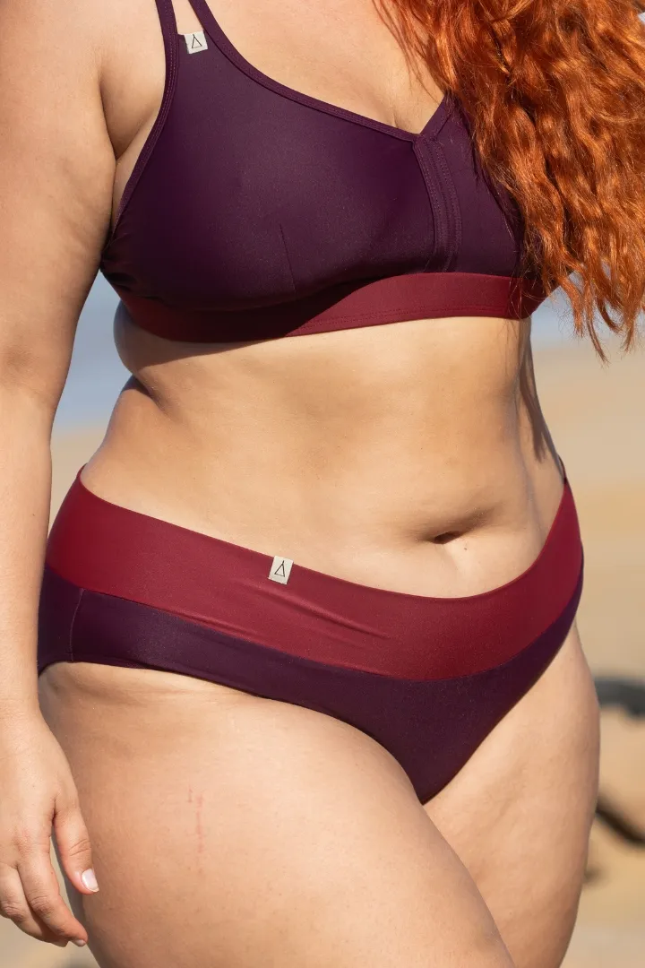 Inaska Inaska Damen vegan Bikinihose Soft Waist Flow Berries Berry & Dark Red, Dunkelviolett, – Produktbild 2 von 2
