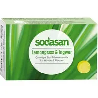 Sodasan Sodasan Feste Pflanzenölseife "Cream" Lemongrass & Ingwer, 100 g – Produktbild 1 von 1