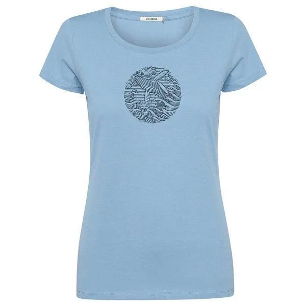 GreenBomb GREENBOMB T-Shirt Whale Action Loves, Glacier blue, – Produktbild 1 von 4