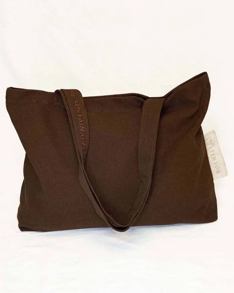 TINTOK TINTOK Rima Canvas Tasche 100 % Bio-Baumwolle GOTS-zertifiziert, Brown, – Produktbild 3 von 4