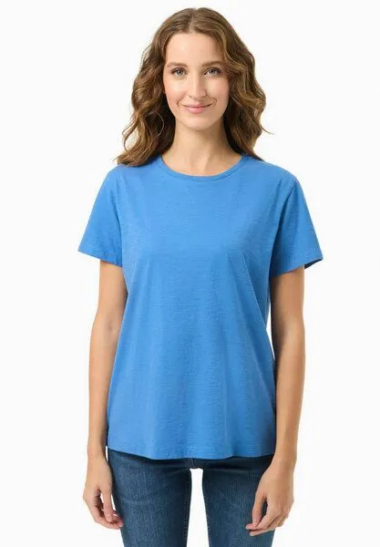ORGANICATION ORGANICATION Damen Basic T-Shirt aus Bio-Baumwolle, Deep blue, – Produktbild 1 von 4