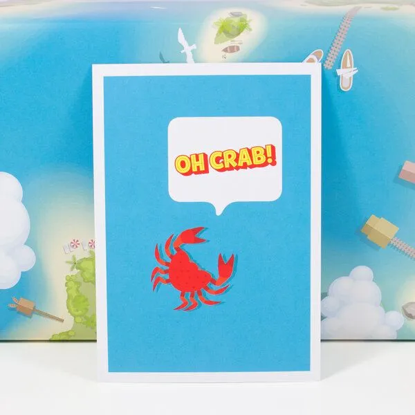 Bow & Hummingbird Bow & Hummingbird Postkarte "Oh crab" – Produktbild 1 von 3