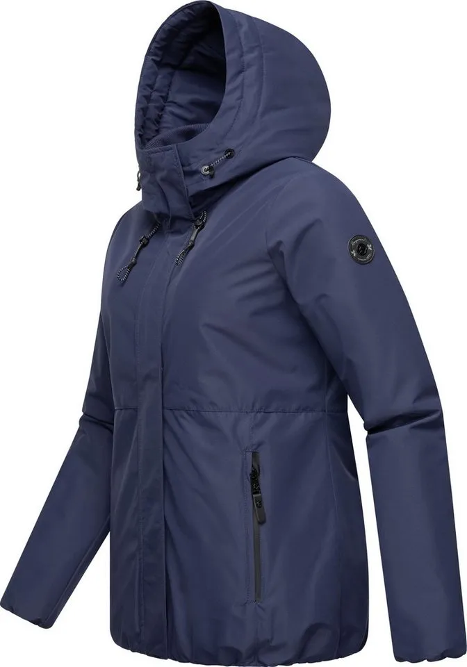 ragwear ragwear Winterjacke Sunniva wasserdichte Winter Damen Jacke mit Teddyfell-Innenfutter, Blau, – Produktbild 3 von 5