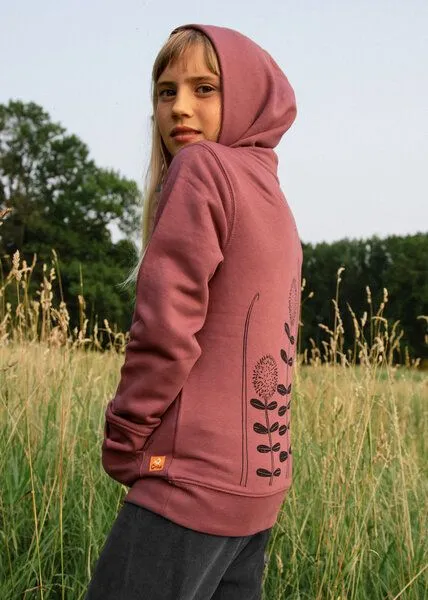 Cmig Cmig Kinder Hoodie Waldblumen in hibiscus rose, Hibiscus rose, – Produktbild 3 von 4